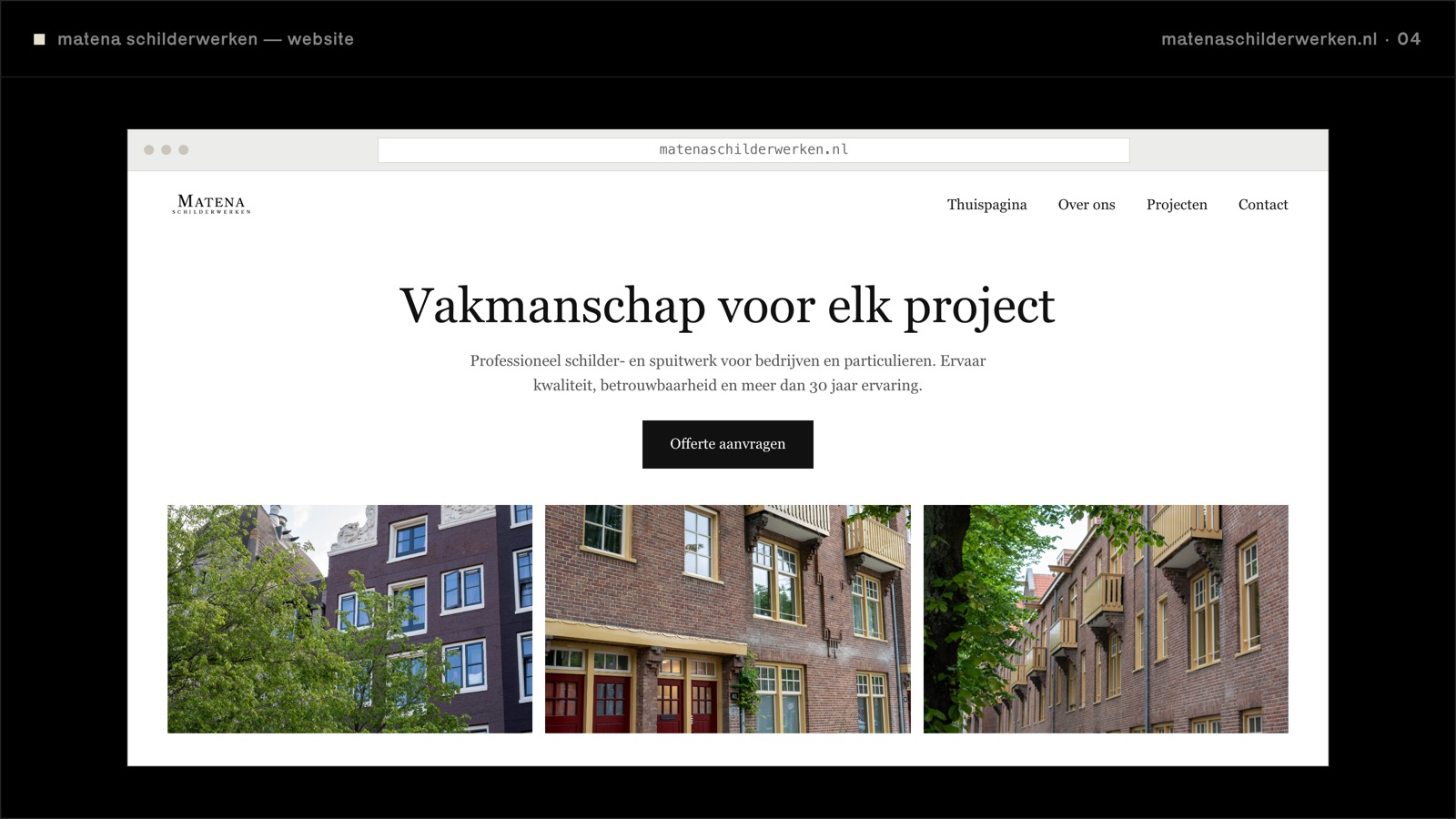 matena schilderwerken, the home page of the new site