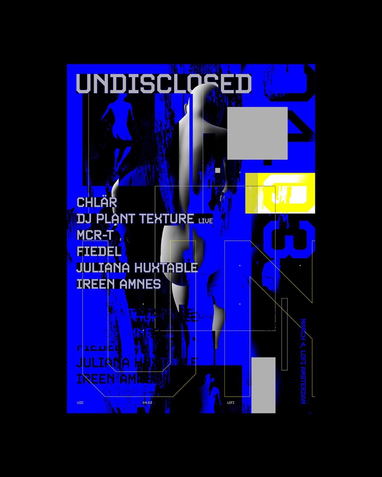 the LOFI amsterdam lineup: chlär, dj plant texture live, mcr-t, fiedel, juliana huxtable, ireen amnes